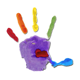 Jordan A. Cook's first handprint, her maker's mark.